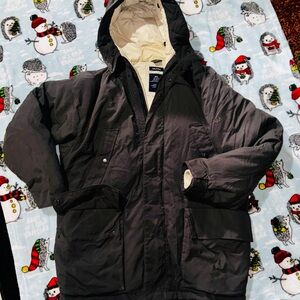 Nautica Cream and Charcoal Hooded Jacket